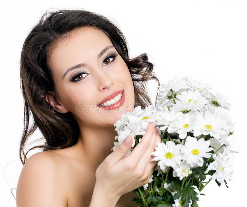 букет цветет счастливая женщина 18710869